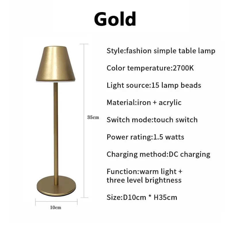 4 Colour Rechargeable LED Table lamp - HuxoHome