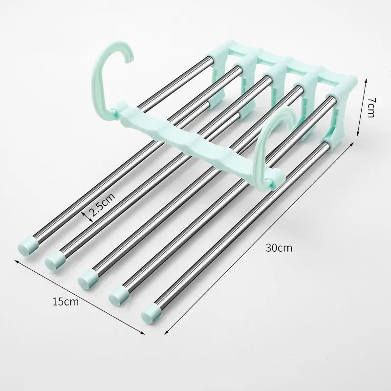 5-in-1 Stainless Steel Pants Rack Hanger Magic Organizer