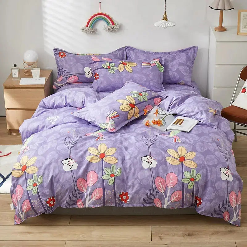 Colorful Cartoon Girls Bedding Sets for a Playful Bedroom