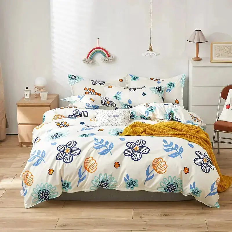 Colorful Cartoon Girls Bedding Sets for a Playful Bedroom