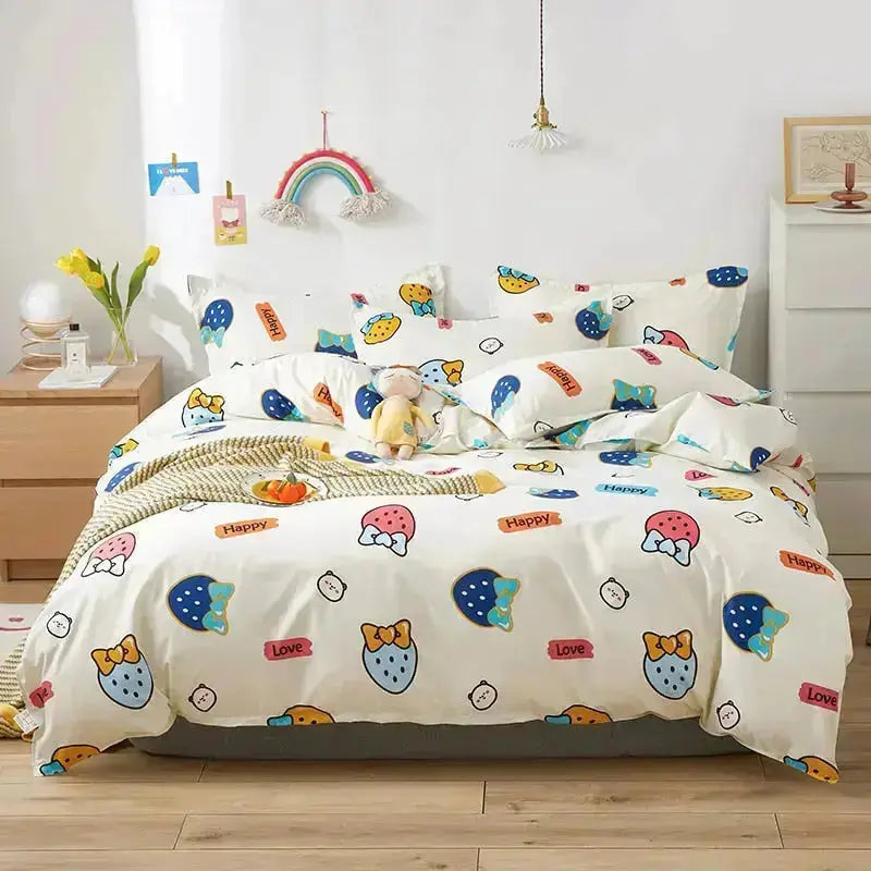 Colorful Cartoon Girls Bedding Sets for a Playful Bedroom