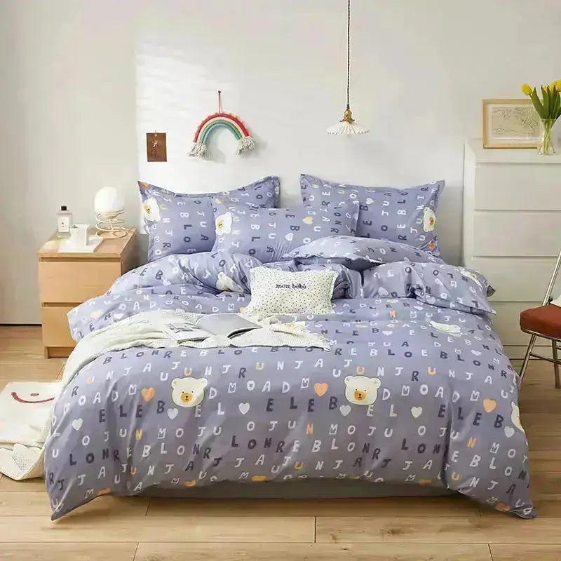 Colorful Cartoon Girls Bedding Sets for a Playful Bedroom