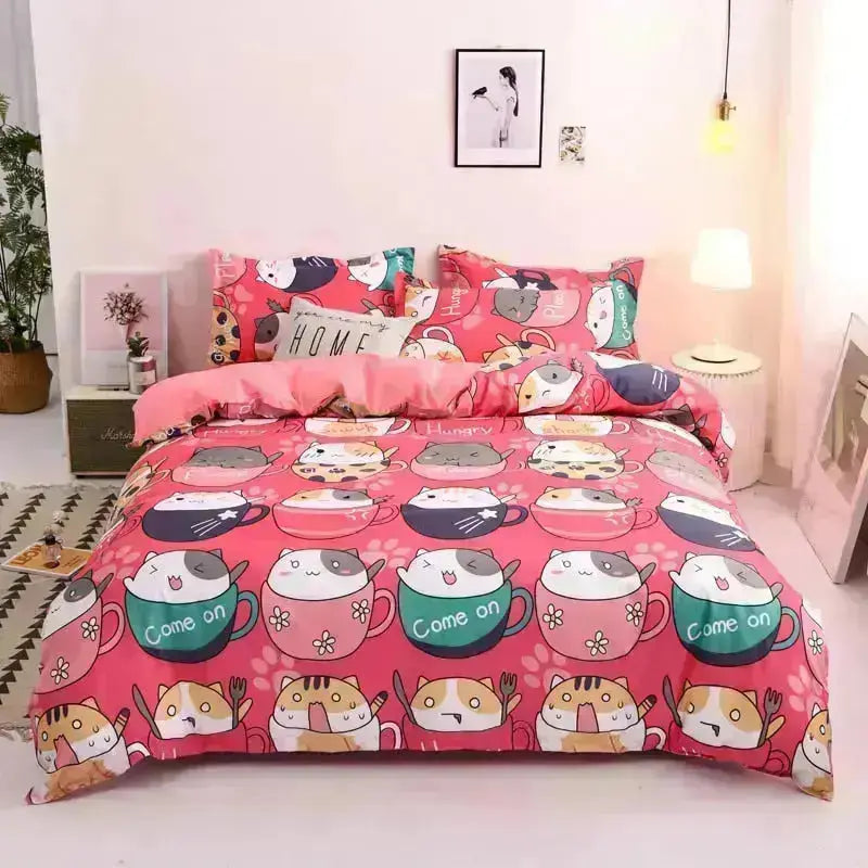 Cartoon Girls Bedding Sets - HuxoHome