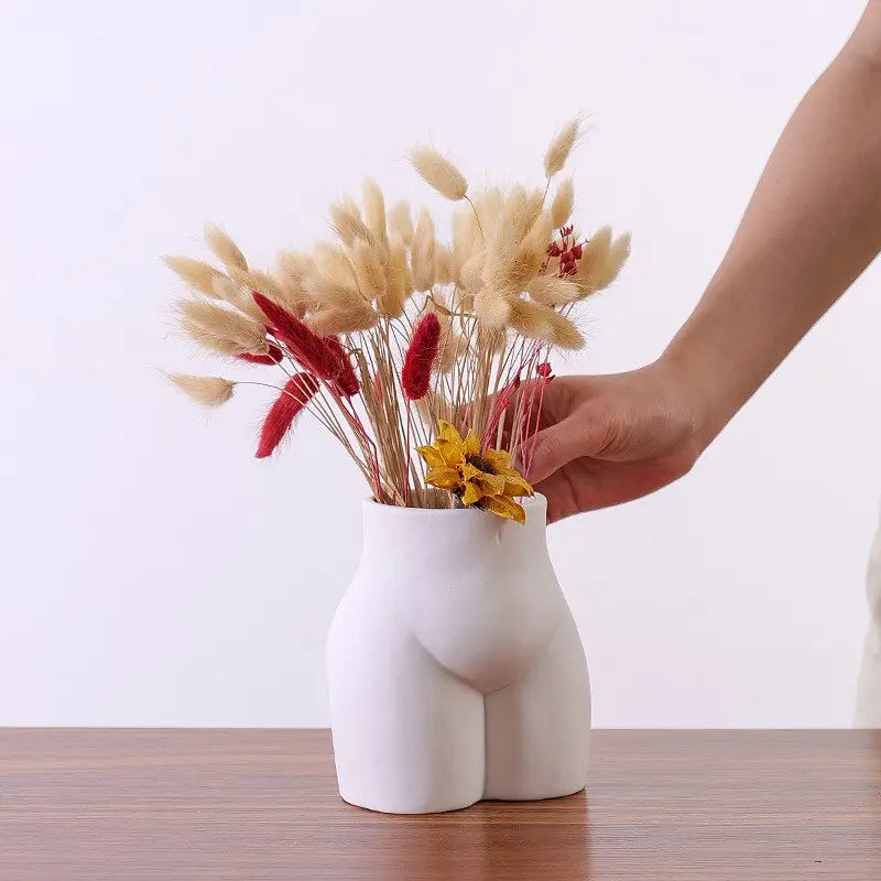 Ceramic Human Body Shape Vase - HuxoHome