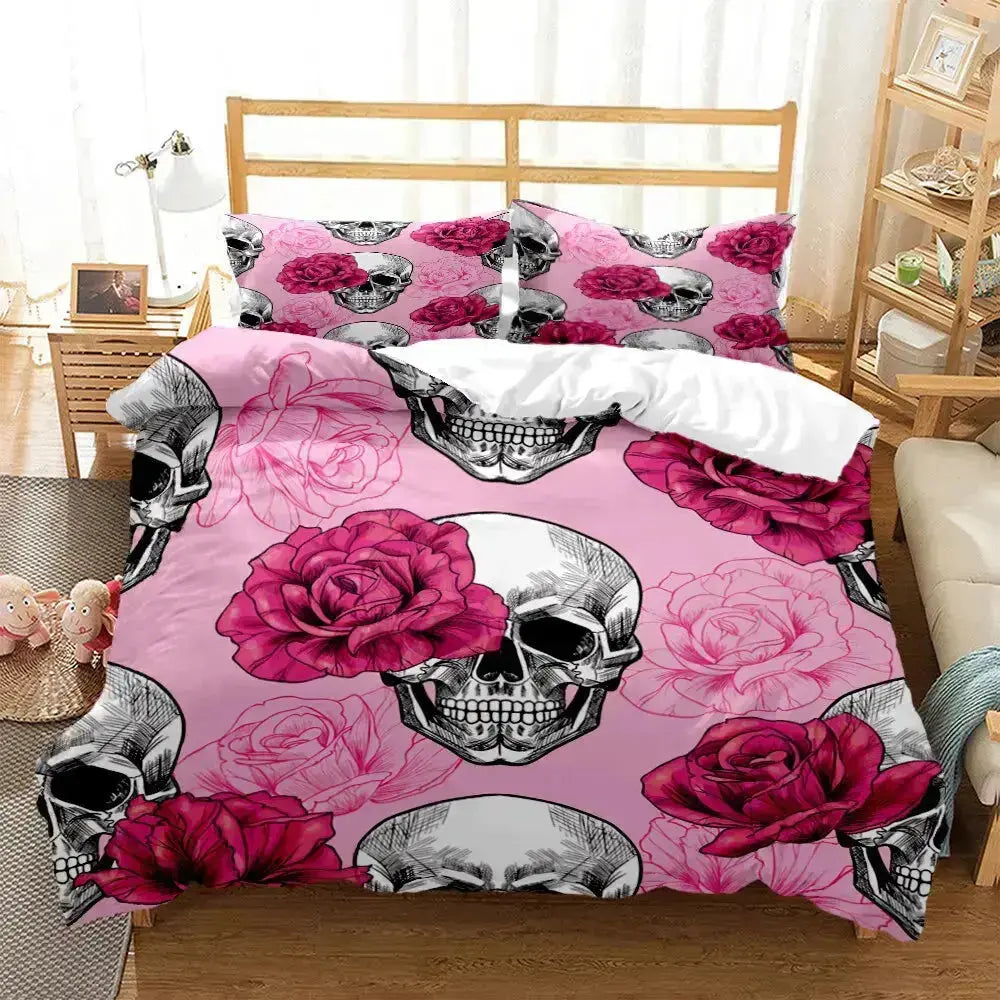 Digital Print Skull Bedding Sets - HuxoHome