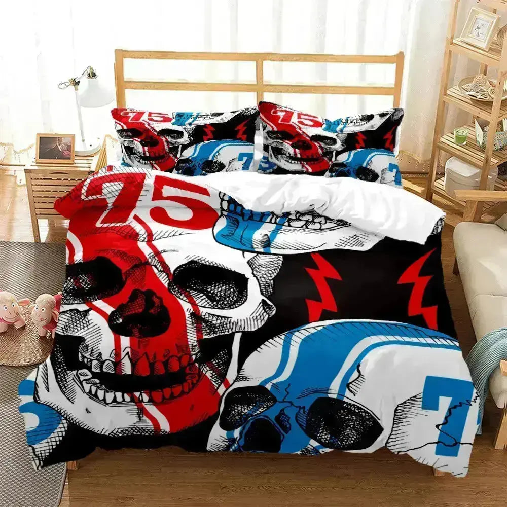 Digital Print Skull Bedding Sets - HuxoHome