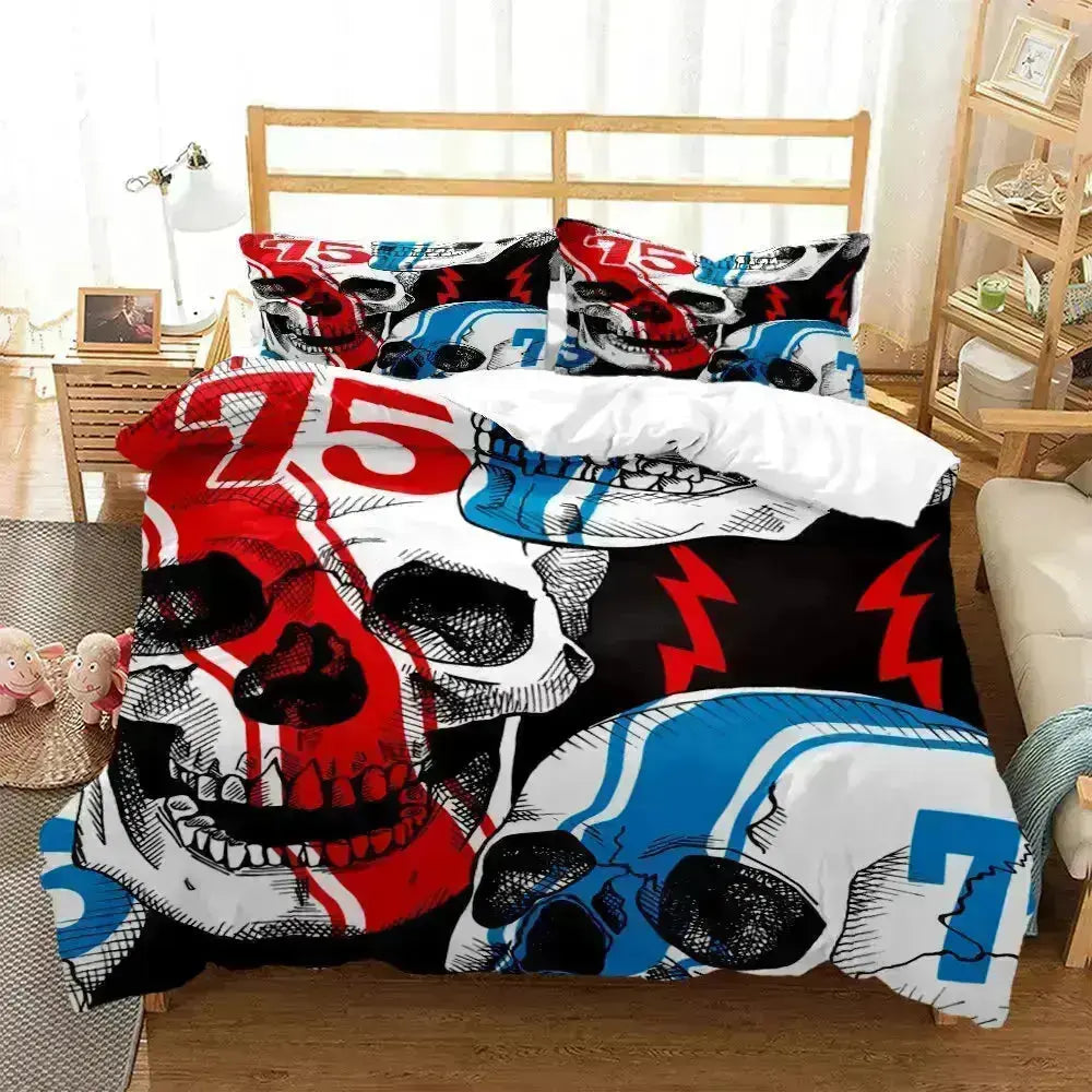 Stylish Skull Print Bedding Sets for Bedroom Decor