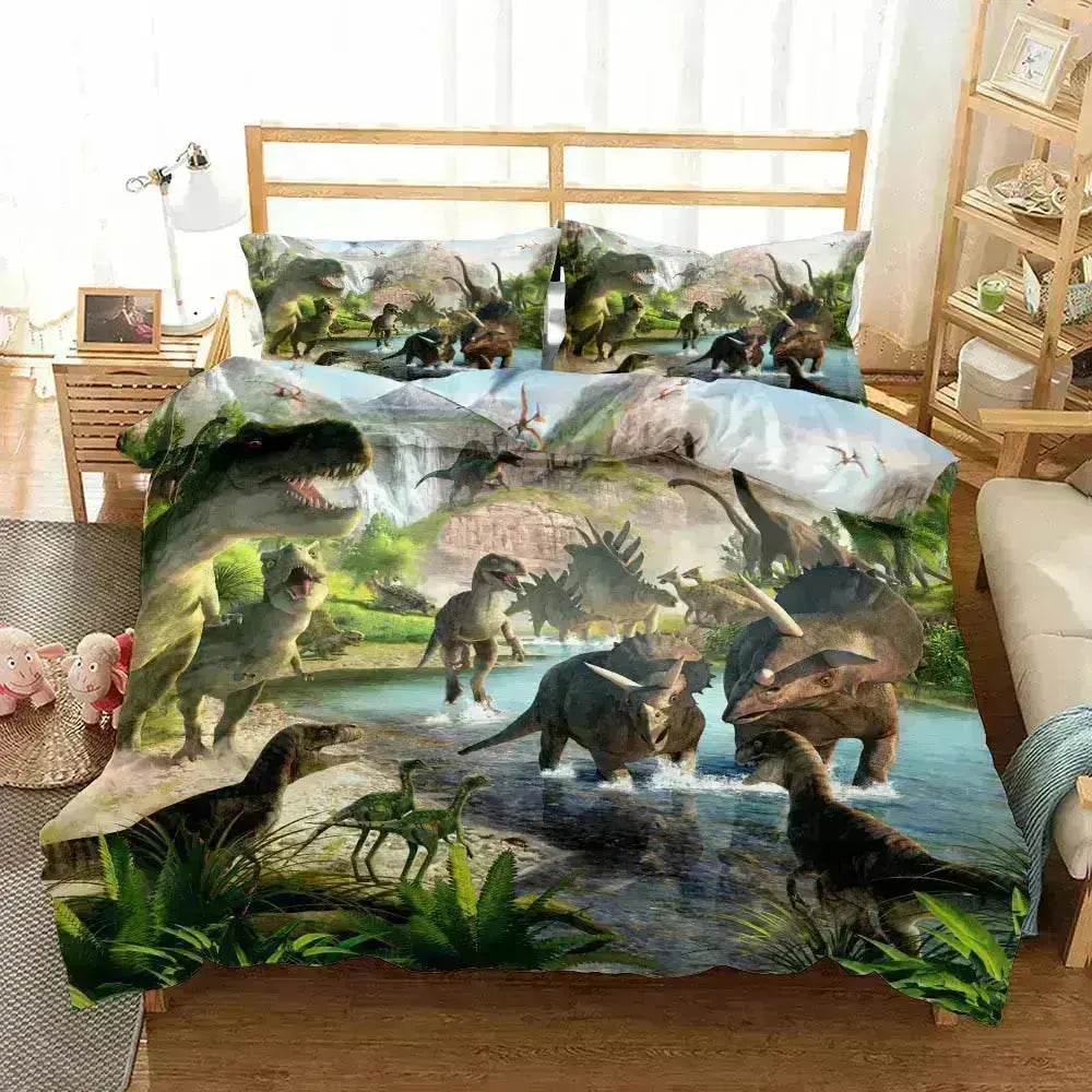 Dino Dreamland Bedding Set for Playful Sleep