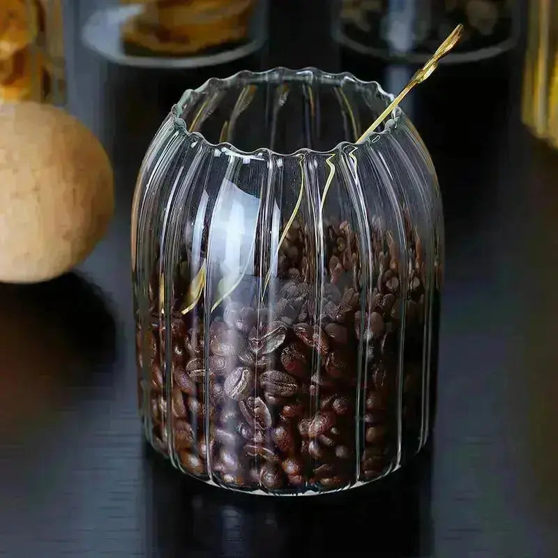 Glass Jar With Wooden Lid - HuxoHome