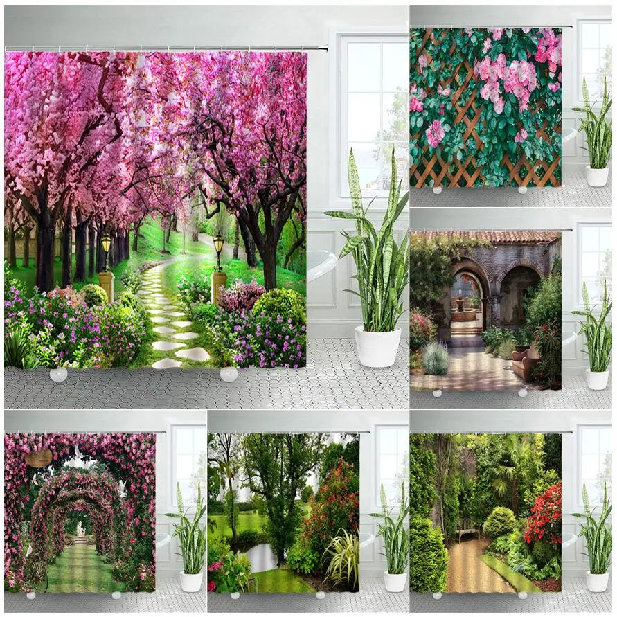 Nature-Inspired Landscape Shower Curtains - Bathroom Refresh