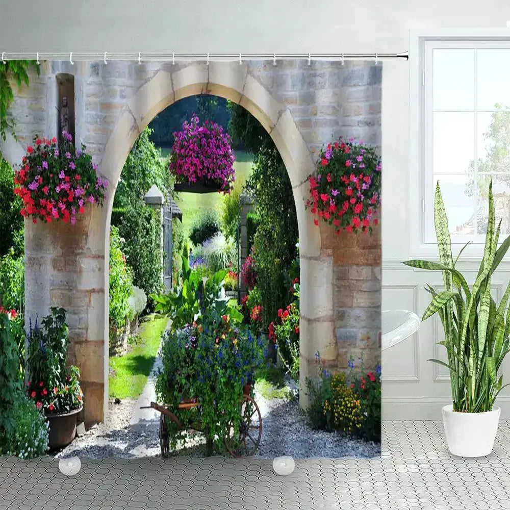 Nature-Inspired Landscape Shower Curtains - Bathroom Refresh