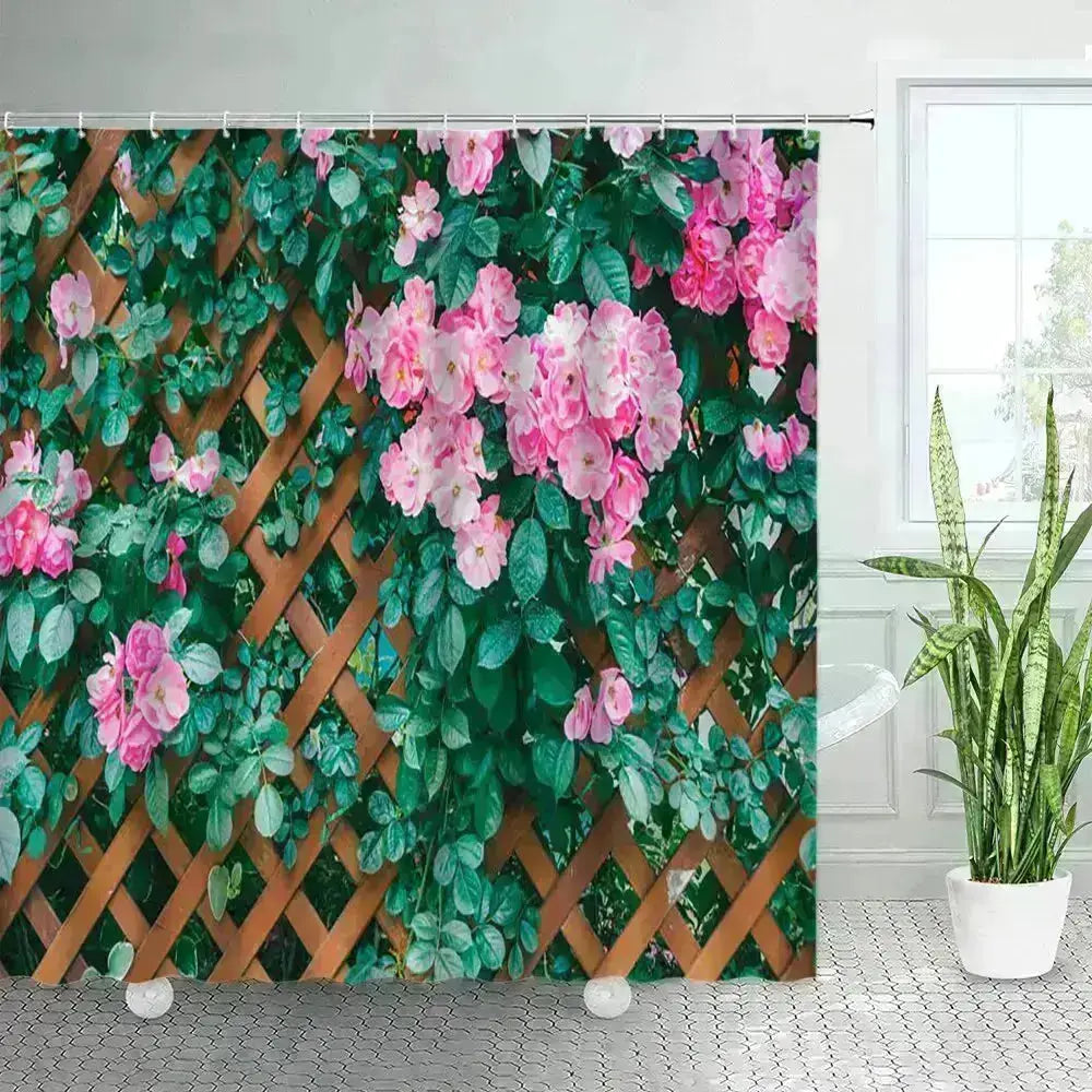 Nature-Inspired Landscape Shower Curtains - Bathroom Refresh