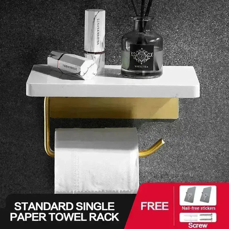 Marble Toilet Paper Holder - HuxoHome