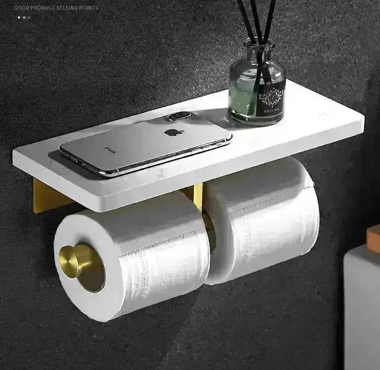 Marble Toilet Paper Holder - HuxoHome