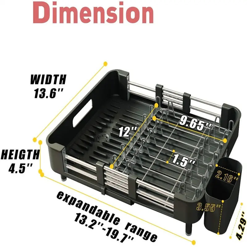 Stainless Steel Dish Drying Rack - HuxoHome