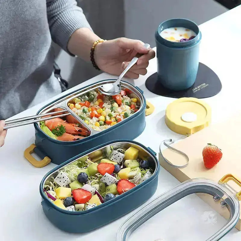 Stainless Steel Insulated Lunch Box - HuxoHome