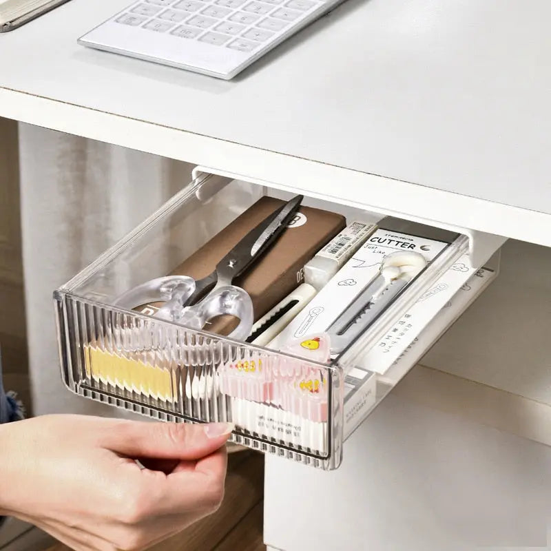 Under Desk Drawer Storage Box - HuxoHome