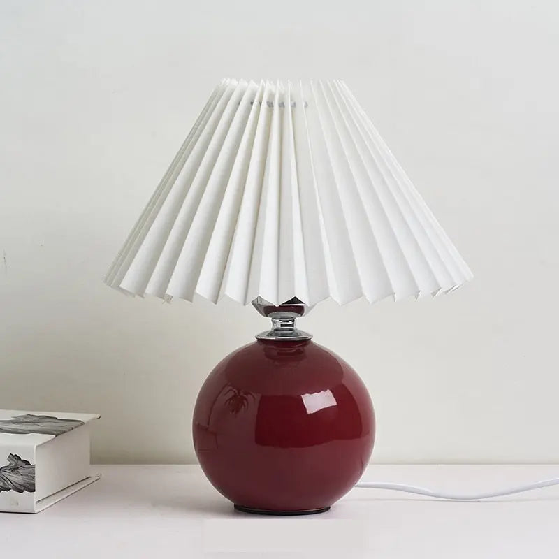 Vintage Pleated Table Lamp - HuxoHome