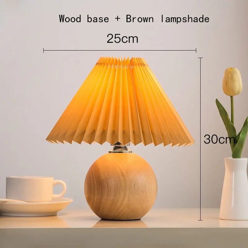 Vintage Pleated Table Lamp - HuxoHome