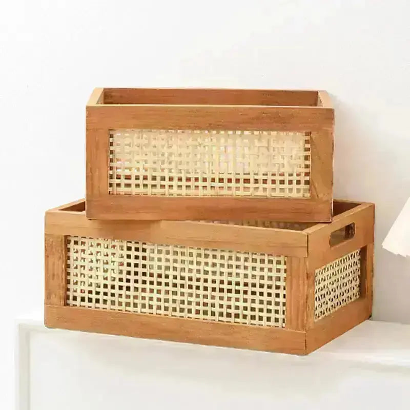 Wooden Storage Basket - HuxoHome